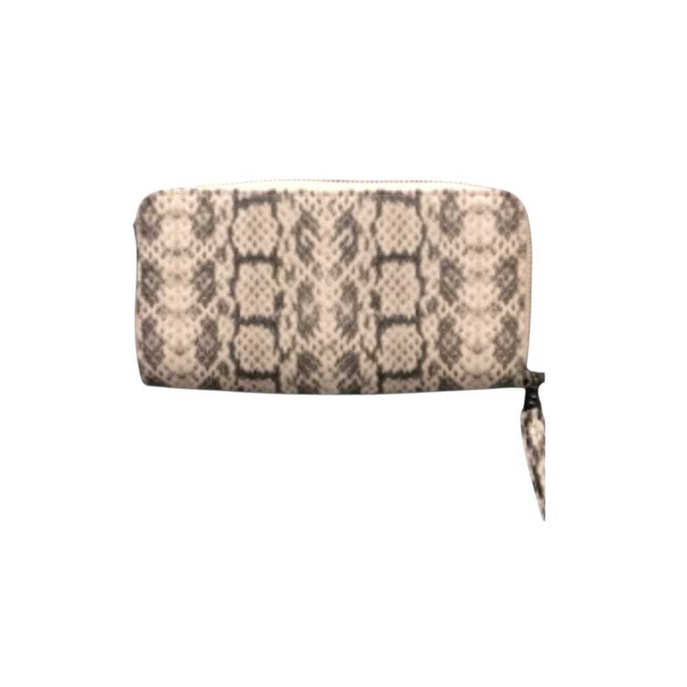 A New Day Snake Skin Double Zip Around Womens Wallet NWOT